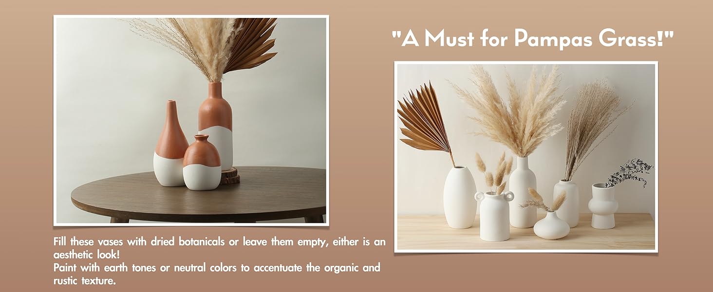 pampas grass vase decor, vases for dried plants dried flowers