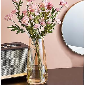 Crystal Amber Decor Vase